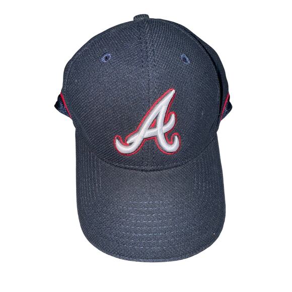 New Era Atlanta Braves Blue Official Batting Practice Hat Embroidered Red Piping - Picture 1 of 5